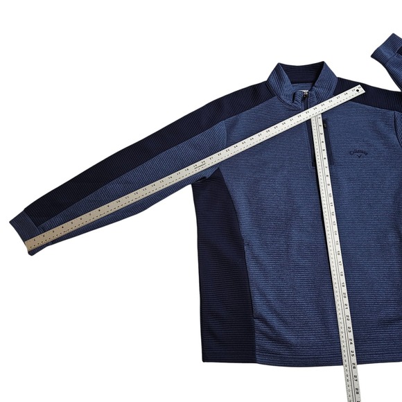 Callaway Golf Pullover XL Blue Opti-Dri Quarter Zip Long Sleeve - Picture 15 of 16